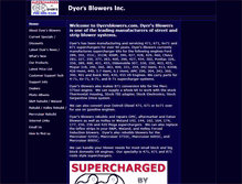 Tablet Screenshot of dyersblowers.com